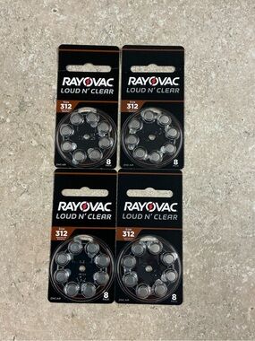 Rayovac 312 Loud N Clear Hearing Add Batteries 4 Pack Lot